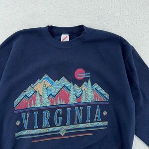 vintage 90s VIRGINIA MOUNTAIN SUNSET CREWNECK SWEATSHIRT MEDIUM nature